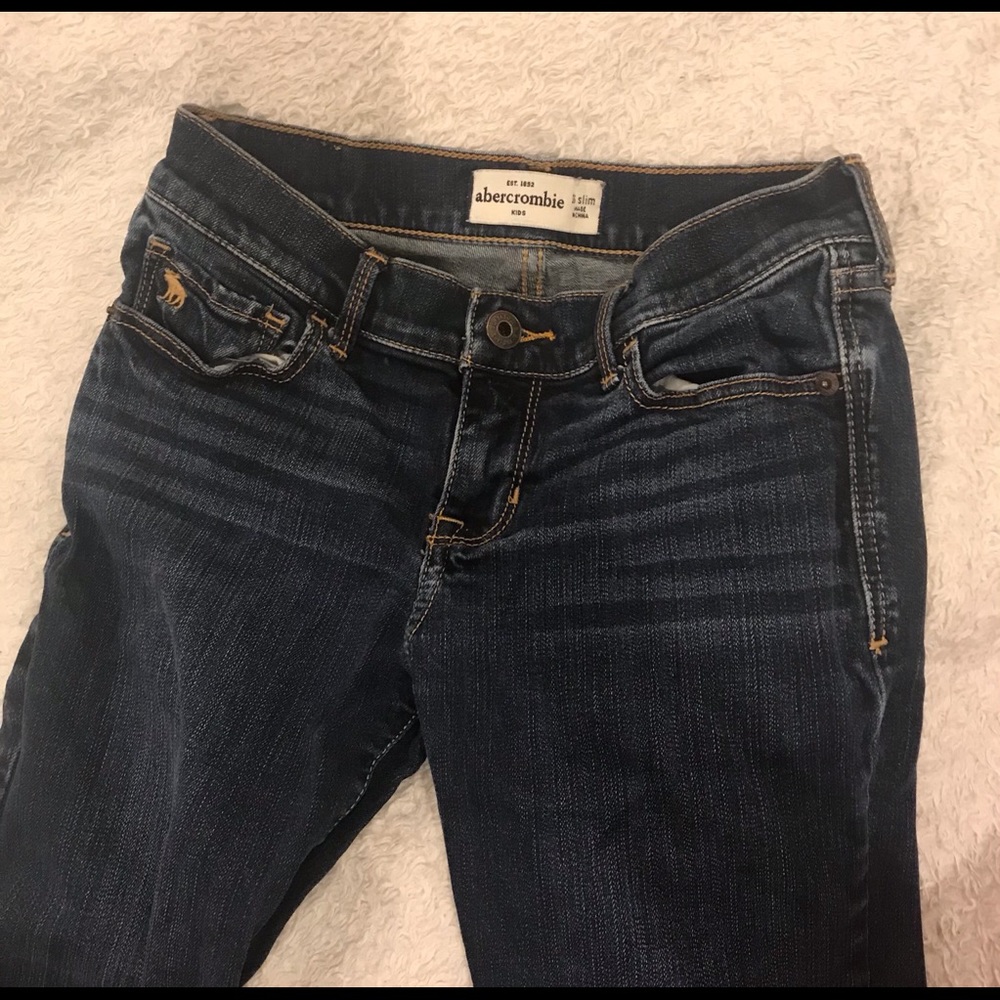 Abercrombie kids dark wash boot cut jeans